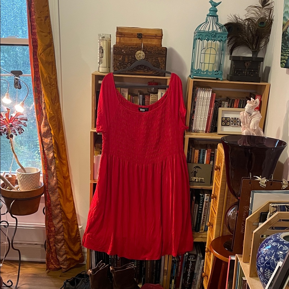 Lane Bryant Vibrant Red Mini Dress